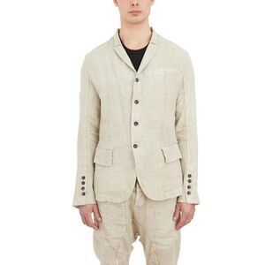 MASNADA Men's Linen Shawl Collar Blazer Men WHITE Outerwear